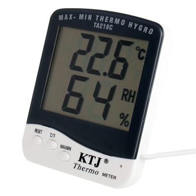 Digital LCD Humidity Hygrometer and Thermometer with Extra Sensor Cable